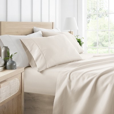 4 Piece Bed Sheet Set Solid Double Brushed Microfiber, Ultra Soft, Easy Care - Becky Cameron