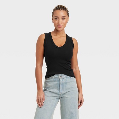 Women's Ribbed Fitted Tank Top - Universal Thread™