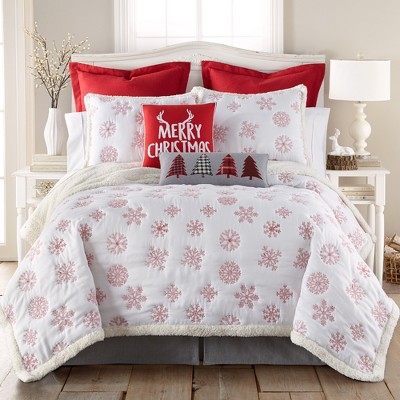 Red Snowflake Holiday Quilt Set - Levtex Home