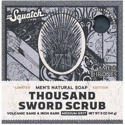 DR. SQUATCH Men's All Natural Bar Soap - Thousand Sword Scrub - 5oz