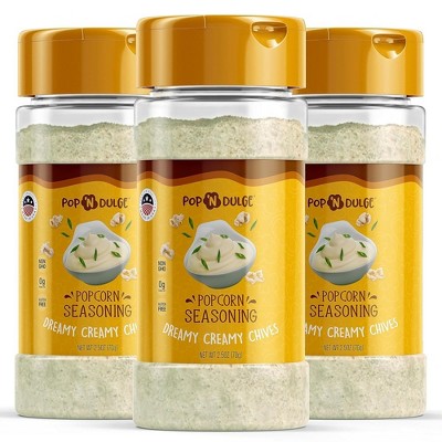 Popcorn Seasoning Dreamy Creamy Chives Gourmet Popcorn Flavoring, 2.5 Ounce (Pack of 3)