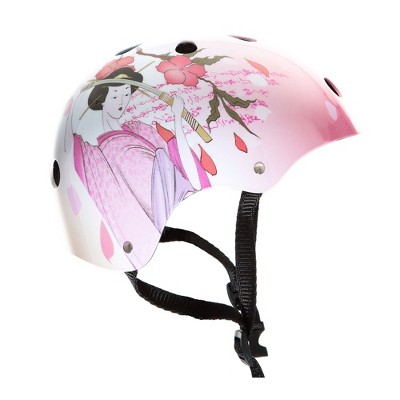 Punisher Skateboards Samurai Geisha Multi-Sport Skateboard Helmet 11-vent Size Medium, Pink