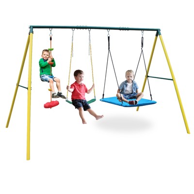 Dexmalle Indoor/Outdoor Metal Swing Set