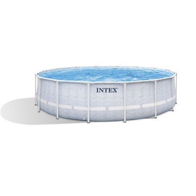 Intex 16FT X 48IN Chevron Prism Frame Premium Pool Set with Pump
