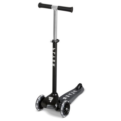 Radio Flyer Kids Scooter, 3 Wheel Scooter, Flyer Glider Pro with Light Up Wheels, Black, Ride On Toys for Kids 5-12 Years Old, for Outdoor Riding
