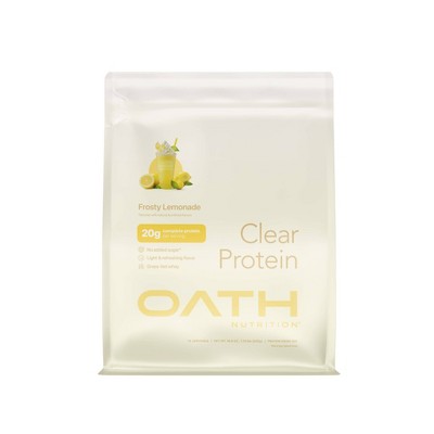 Oath Nutrition Clear Whey Protein Powder - Frosty Lemonade - 18 Servings: Gluten-Free, 20g Protein