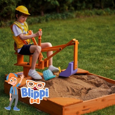 Avenlur Blippi Ride-On Excavator – Construction Toy with 360° Swivel, Intuitive Controls, and Vibrant Design for Indoor & Outdoor Play