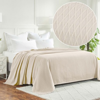 Diamond Weave Cotton Blanket by Blue Nile Mills