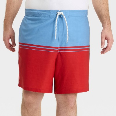 Men's 7" Colorblock Swim Shorts - Goodfellow & Co™ Red
