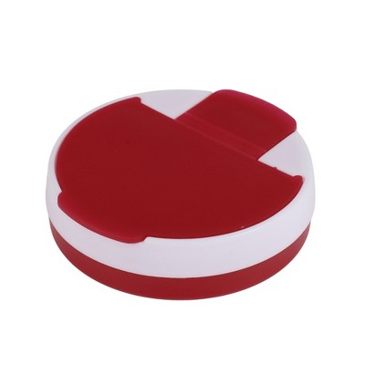 Unique Bargains 4 Grids Circular Rotating Pill Case 1 Pc