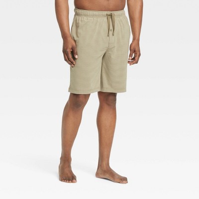 Men's Stripped Knit Pajama Shorts - Goodfellow & Co™ Khaki