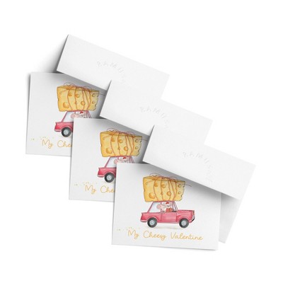 Valentine's Day Friendship Greeting Card Pack Sets, 'My Cheesy Valentine Mice' (3 ct) by Ramus & Co