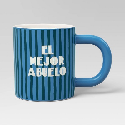 16oz Stoneware El Mejor Abuelo Mug Blue - Room Essentials™