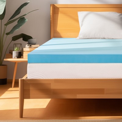 Subrtex 3" Cooling and Breathable Gel-Infused Memory Foam Mattress Topper