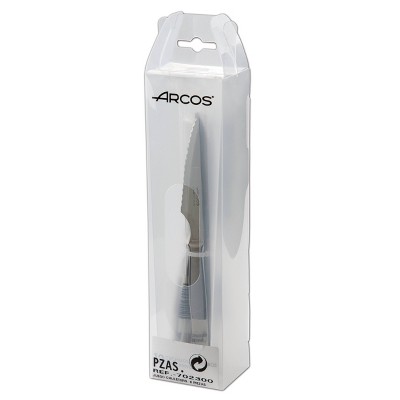 Arcos Steel-Force 6pc Steak Set Metallic Silver: Stainless Steel Serrated Steak Knives, Hand Wash, 10-Year Warranty