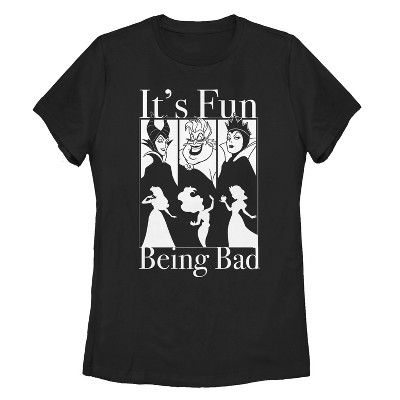 Women's Disney Princesses Fun Being Bad Wicked Witches T-Shirt