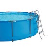 Bestway Steel Pro 15’ x 48" Round Steel Above Ground Outdoor Swimming Pool Metal Frame for Backyards, Blue - 3 of 4