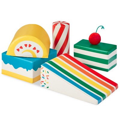 Best Choice Products 5-Piece Kids Climb & Crawl Soft Foam Block Playset Structures for Child Development