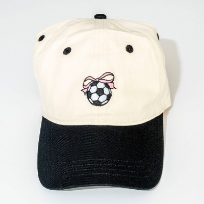 Soccer Bow Hat - Frasier Sterling Cream/Black
