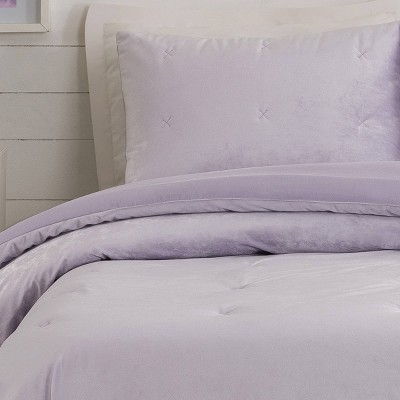 Teen Luxe Velvet Comforter Set Light Purple - Makers Collective
