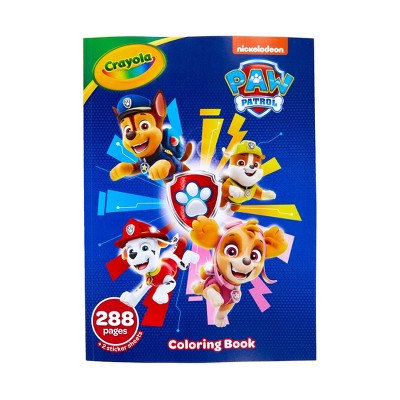 Crayola 288pg PAW Patrol Coloring Book with Sticker Sheets: Creative Toddler Activity for Kids 3+ by Nickelodeon