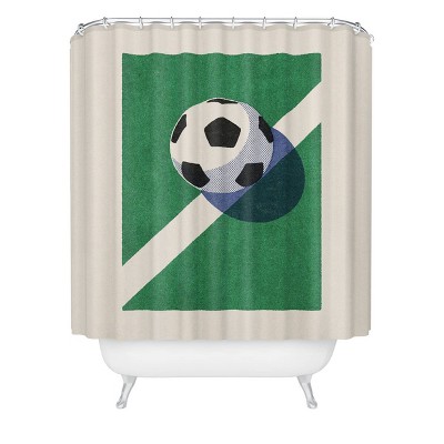 Deny Designs Daniel Coulmann Balls Football Shower Curtain
