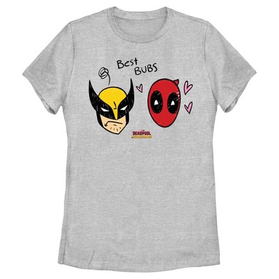 Women's Marvel: Deadpool & Wolverine Best Bubs Sketch Portraits T-Shirt