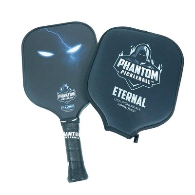 Phantom Pickleball 16'' Eternal Steel 14mm T700 Carbon Fiber Traditional Pickleball Paddle with Cover - Gray