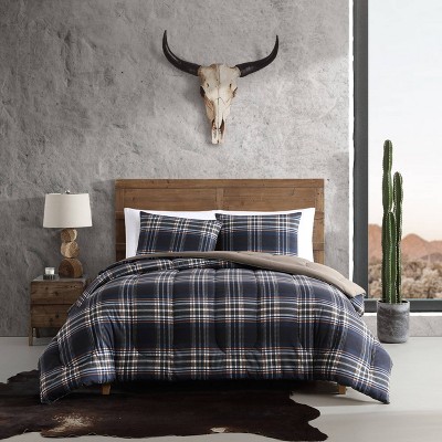 Wrangler City Flats Plaid Comforter Set Blue