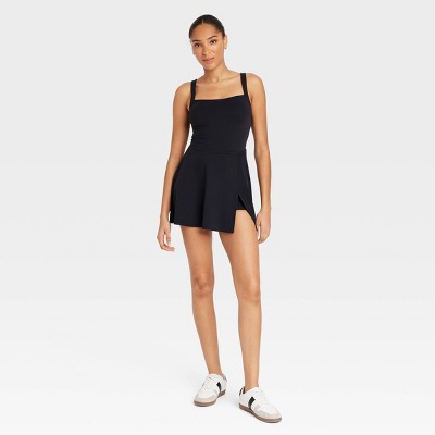 Women's Knit Square Neck Slit Active Dress - JoyLab™