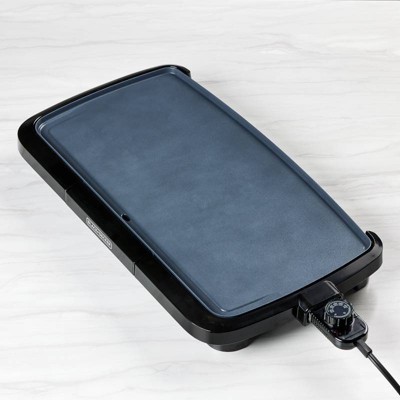 BLACK+DECKER 20" Family-Sized Electric Griddle Black: Nonstick, Tabletop, Temperature Control, 1500W
