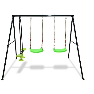 Dexmalle Swing Sets for Backyard 550LBS 3 Seat