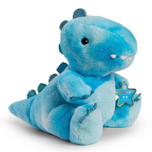 FAO Schwarz Glow Brights Toy Plush LED with Sound Blue Dinosaur 12" Stuffed Animal - 1 of 4