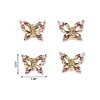 scunci Elite Rhinestone Embellished Butterfly Mini Claw Clips - Pink/Gold - All Hair -  4pcs - 2 of 4