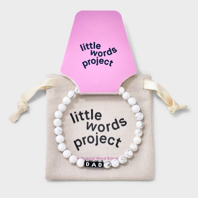 Little Words Project Dad Beaded Bracelet - White/Black